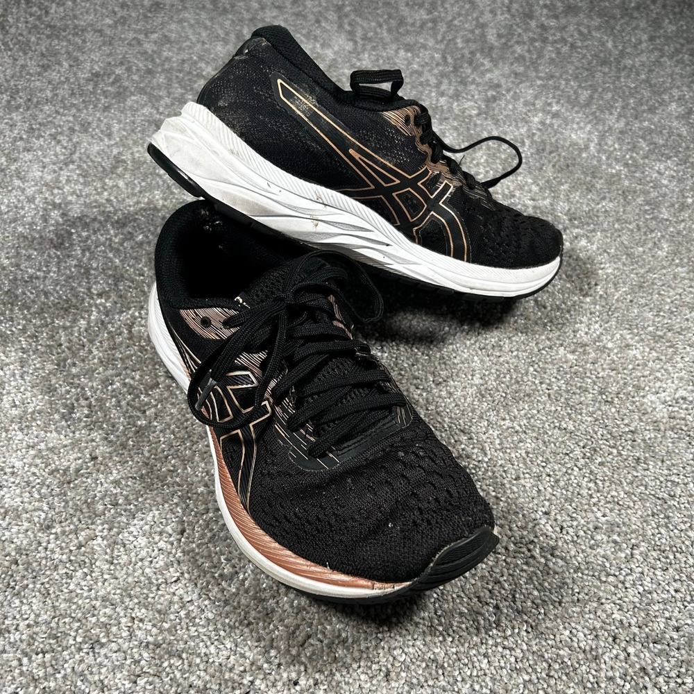 Asics Gel-Excite 7 Womens Running Shoes Black Rose Gold 1012A562 Size 6.5 - Picture 4 of 7